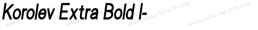 Korolev Extra Bold I字体转换
